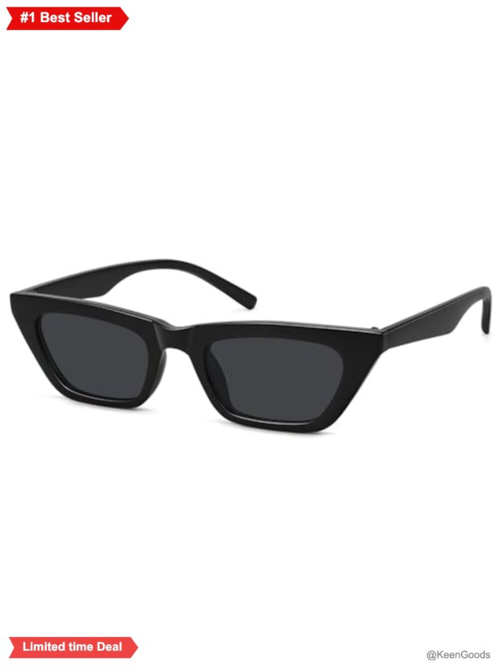 Narrow Square Cat Eye Sunglasses Retro Shades